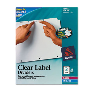 Avery Index Maker Clear Label Dividers - AVE11445