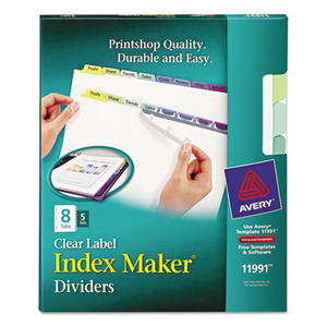 Avery Index Maker Clear Label Contemporary Color Dividers